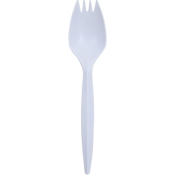 Genuine Joe Medium-Weight Spork - 1 Piece(s) - Spork - 1 x Spork - Disposable - Polypropylene - White - 1000 / Carton