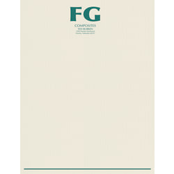 Custom 1-Color Raised Print Stationery Letterhead, 8-1/2" x 11", Off-White Linen, Box Of 250