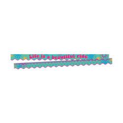 Barker Creek Scalloped-Edge Border Strips, 2 1/4" x 36", Life Is Beautiful, Pre-K To College, Pack Of 26