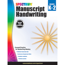 Spectrum® Manuscript Handwriting Workbook