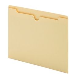 Office Depot® Brand Double-Top Flat File Jackets, 8 1/2" x 11", Letter Size, Manila, Pack Of 25
