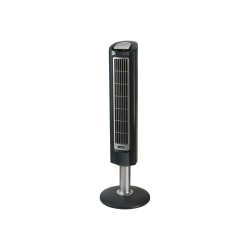 Lasko® 3-Speed Remote Control Wind Tower® Fan, 38"H x 12"W x 12"D, Black