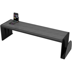 Deflecto Heavy-Duty Desk Shelf, 6 13/16"H x 25 5/8"W x 7"D, Black