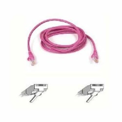 Belkin Cat5e Patch Cable - RJ-45 Male - RJ-45 Male - 5ft - Pink