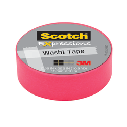 Scotch® Expressions Washi Tape, 5/8" x 393", Pink