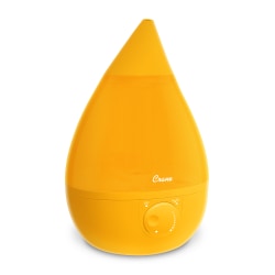 Crane Drop Ultrasonic Cool Mist Humidifier, 1 Gallon, 8-5/8"H x 8-5/8"W x 13-3/8"D, Orange