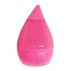 Crane Drop Ultrasonic Cool Mist Humidifier, 1 Gallon, 8-5/8"H x 8-5/8"W x 13-3/8"D, Pink