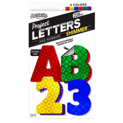 ArtSkills® 100% Recycled Quick Letters, 2", Assorted Holographic Colors, Pack Of 216