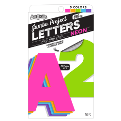 ArtSkills® 100% Recycled Quick Letters, 4", Assorted Colors, Pack Of 180
