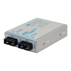 Omnitron FlexPoint 1000FF - Media converter - GigE - 1000Base-X - SC single-mode / SC multi-mode - up to 21.1 miles - 850 nm / 1310 nm