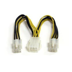 StarTech.com 6in PCI Express Power Splitter Cable - Split a single PCI Express 6-pin power connection into two power connections