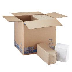 Dixie® Full-Fold Napkin Refills, 5" x 6-1/2", White, 600 Napkins Per Pack, Case Of 12 Packs
