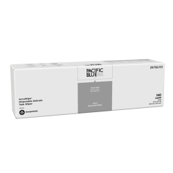 Pacific Blue Basic AccuWipe - Cleaning wipes - disposable - paper - 140 sheets - white - pack of 20