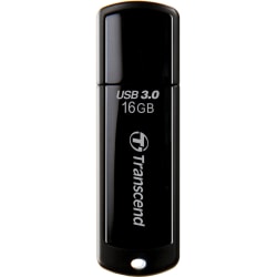 Transcend® JetFlash® 700 USB Flash Drive, 16GB, Black