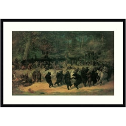 Amanti Art The Bear Dance by William Beard Wood Framed Wall Art Print, 37"W x 26"H, Black