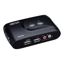 Tripp Lite 2-Port Compact USB KVM Switch with Cable Kit