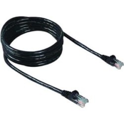 Belkin 10ft CAT6 Ethernet Patch Cable, RJ45, M/M, Black - Patch cable - RJ-45 (M) to RJ-45 (M) - 10 ft - UTP - CAT 6 - stranded - black