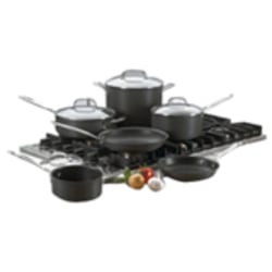 Cuisinart® Chef's Classic™ Quantantanium® Nonstick Hard Anodized 10-Piece Cookware Set With Tempered Glass Covers, Black