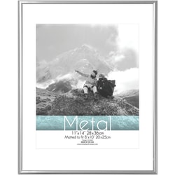 Timeless Frames® Metal Frame, Matted, 11" x 14", Silver