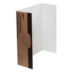 Pacon® 80% Recycled Single-Walled Tri-Fold Presentation Boards, 48" x 36", White, Carton Of 4