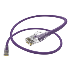 Unirise UNC Group Clearfit - Patch cable - RJ-45 (M) to RJ-45 (M) - 10 ft - CAT 6 - snagless - purple