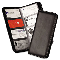 Deflecto 4 Tier Business Card Holder 3.5 x 3.9 x 4.1 Black - Office Depot