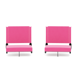 Flash Furniture Grandstand Comfort Seats, Pink/Black, Set Of 2 Seats