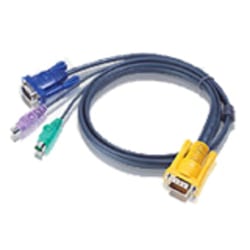 ATEN PS/2 KVM Cable - mini-DIN (PS/2) Male, HD-15 Male Video - SPHD-15 Male - 3.94ft