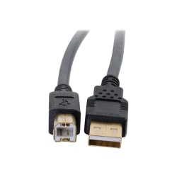 C2G 16.4ft USB A to USB B Cable - Ultima Series Black - M/M - USB cable - USB (M) to USB Type B (M) - USB 2.0 - 16.4 ft - molded - charcoal