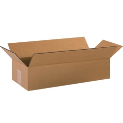 Partners Brand Long Corrugated Boxes, 4"H x 8"W x 20"D, Kraft, Bundle Of 25