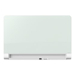 Quartet® Horizon™ Magnetic Glass Unframed Dry-Erase Whiteboard With Concealed Tray, 85" x 48", White