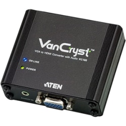 ATEN VGA to HDMI Converter with Audio-TAA Compliant - Functions: Signal Conversion - 1920 x 1200 - VGA - Audio Line In - 1 Pack