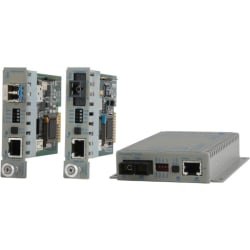 Omnitron Systems T1/E1 Managed Media Converter - 1 x SC Ports - T1/E1 - 37.28 Mile - Desktop, Wall Mountable