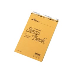 Ampad Kraft Cover Steno Book, 6" x 9", 60 Sheets, Green Tint Paper, Kraft Cover