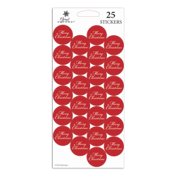 Great Papers! Holiday Seals, 1", Red/White, Merry Christmas, Pack Of 50