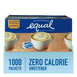 Equal® Zero Calorie Original Sweetener, Box of 1,000 Sweetener Packets