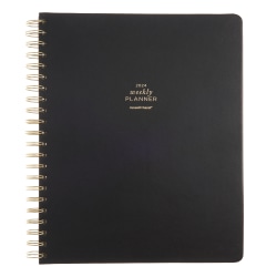 Russell & Hazel Weekly/Monthly Planner, 9-1/8" x 11-1/4", Black