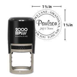 Custom 2000Plus PrintPro? Self-Inking Stamp, R40M/Round Monogram, 1-9/16"