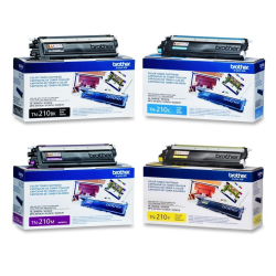Brother® TN210 4-Color Black/Cyan/Magenta/Yellow Toner Cartridges, Pack Of 4 Cartridges, TN210SET-OD