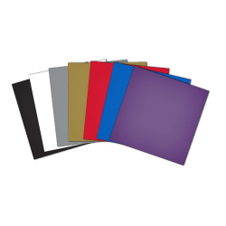 Brother Adhesive Craft Vinyl Sheets, 12" x 12", Assorted Colors, Pack Of 10 Sheets