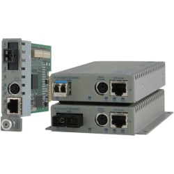 Omnitron Systems iConverter 10/100M2 Media Converter - 1 x Network (RJ-45) - 1 x ST Ports - Management Port - 10/100Base-TX, 100Base-FX - 18.64 Mile - Internal