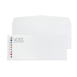 Custom #10 Full-Color Flat Print Envelopes, 4-1/8" x 9-1/2", Standard White, Box of 50 Envelopes