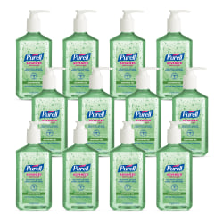 PURELL® Advanced Hand Sanitizer Soothing Gel, Fresh Scent, 12 fl oz Pump Bottle, Case Of 12