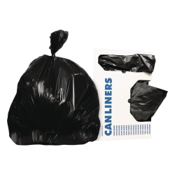 Heritage, Linear Low-Density Can Liners, 10 gal, 0.9 mil, 24" x 23", Black, 500/Carton