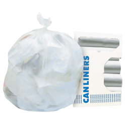Heritage High-Density Coreless 0.31-mil Trash Can Liners, 10 Gallons, White, Box Of 1,000 Liners