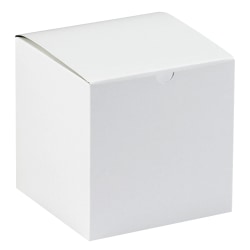Office Depot® Brand Gift Boxes, 8"L x 8"W x 8 1/2"H, 100% Recycled, White, Case Of 50