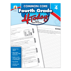 Carson-Dellosa™ Common Core 4 Today Workbook, Grade 4