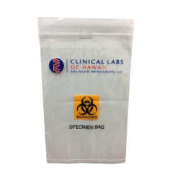 Biohazard Zip Bag, 6" x 9", Pack of 1,000