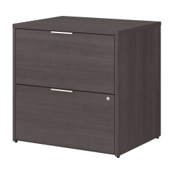 Bush Business Furniture Jamestown 29-5/7"W x 23-2/3"D Lateral 2-Drawer File Cabinet, Storm Gray, Standard Delivery