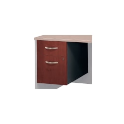 Bush Business Furniture Components 20-1/6"D Vertical 2-Drawer 3/4 Pedestal File Cabinet, Hansen Cherry/Graphite Gray, Delivery